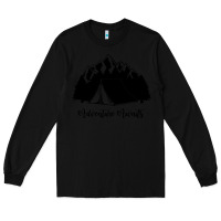 Black Adventure Camping Long Sleeve Tee - Unal Design