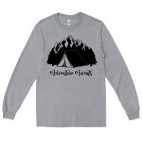 Heather Grey Adventure Camping Long Sleeve Tee - Unal Design