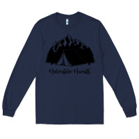 Navy Adventure Camping Long Sleeve Tee - Unal Design