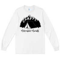 White Adventure Camping Long Sleeve Tee - Unal Design
