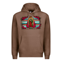 Chestnut lady of guadalupe serape and roses Premium Hoodie - Jasminsmagicworld