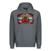 Rock lady of guadalupe serape and roses Premium Hoodie - Jasminsmagicworld