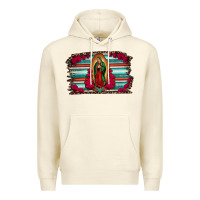 Sandshell lady of guadalupe serape and roses Premium Hoodie - Jasminsmagicworld