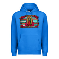 True Royal lady of guadalupe serape and roses Premium Hoodie - Jasminsmagicworld