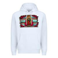 White lady of guadalupe serape and roses Premium Hoodie - Jasminsmagicworld