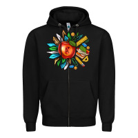 Black teacher sunflower Zipper Hoodie - texasbilliewilder