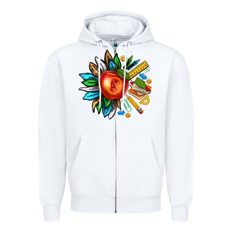 Teacher Sunflower Zipper Hoodie by texasbilliewilder | Teevron