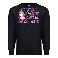Black cute smart and a little bit dramatic Premium Sweatshirt - JahusDesignShop