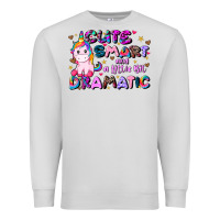 Dove Grey cute smart and a little bit dramatic Premium Sweatshirt - JahusDesignShop