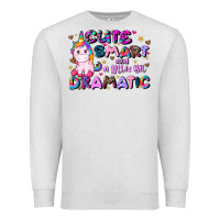 Oatmeal Heather cute smart and a little bit dramatic Premium Sweatshirt - JahusDesignShop