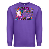 Purple cute smart and a little bit dramatic Premium Sweatshirt - JahusDesignShop