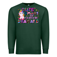 Sports Green cute smart and a little bit dramatic Premium Sweatshirt - JahusDesignShop