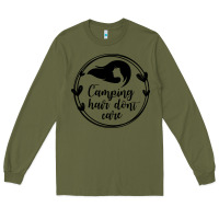 Army Green Camping Long Sleeve Tee - Unal Design