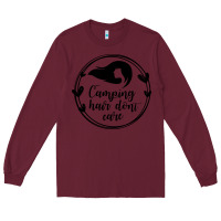 Burgundy Camping Long Sleeve Tee - Unal Design
