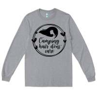 Heather Grey Camping Long Sleeve Tee - Unal Design
