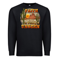 Black faith is trusting the unseen Premium Sweatshirt - JahusDesignShop