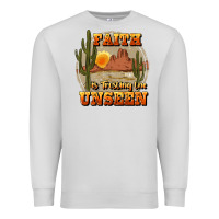 Dove Grey faith is trusting the unseen Premium Sweatshirt - JahusDesignShop