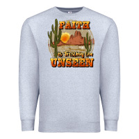 Heather Grey faith is trusting the unseen Premium Sweatshirt - JahusDesignShop