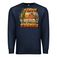 Navy faith is trusting the unseen Premium Sweatshirt - JahusDesignShop