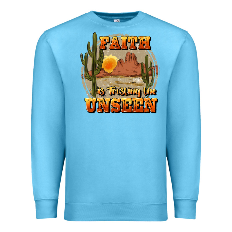 Faith Is Trusting The Unseen Premium Sweatshirt by JahusDesignShop | Teevron