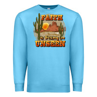 Ocean Blue faith is trusting the unseen Premium Sweatshirt - JahusDesignShop