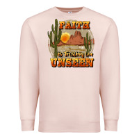 Pale Pink faith is trusting the unseen Premium Sweatshirt - JahusDesignShop