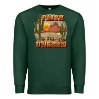Sports Green faith is trusting the unseen Premium Sweatshirt - JahusDesignShop