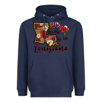 Navy ho ho home is in louisiana Heavyweight Hoodie - FaDigitalArtStudio