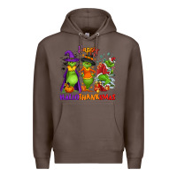 Coffee Happy Hallothanksmas Premium Hoodie - NancyCooperArtShop