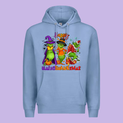 Happy Hallothanksmas Premium Hoodie Designed By Nancycooperartshop