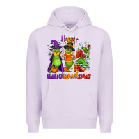 Lilac Happy Hallothanksmas Premium Hoodie - NancyCooperArtShop