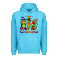 Ocean Blue Happy Hallothanksmas Premium Hoodie - NancyCooperArtShop