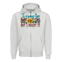 Dove Grey i may be wrong but i doubt it Zipper Hoodie - Zillion Design Studio