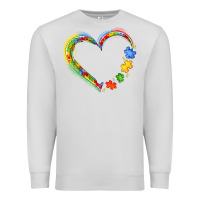 Dove Grey autism heart Premium Sweatshirt - JahusDesignShop