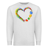 Oatmeal Heather autism heart Premium Sweatshirt - JahusDesignShop