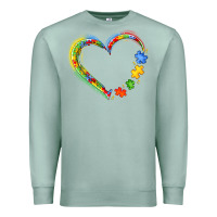 Seafoam autism heart Premium Sweatshirt - JahusDesignShop