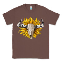 Chestnut cowhide bull skull and sunflower Classic Tee - BarkalooDesign