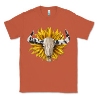 Copper cowhide bull skull and sunflower Classic Tee - BarkalooDesign