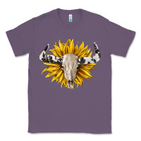 Lavender cowhide bull skull and sunflower Classic Tee - BarkalooDesign