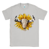 Moon Dust cowhide bull skull and sunflower Classic Tee - BarkalooDesign