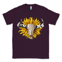 Plum cowhide bull skull and sunflower Classic Tee - BarkalooDesign
