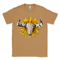 Toasted Coconut cowhide bull skull and sunflower Classic Tee - BarkalooDesign