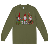 Army Green ho ho. ho gnomes Long Sleeve Tee - BarkalooDesign
