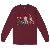 Burgundy ho ho. ho gnomes Long Sleeve Tee - BarkalooDesign