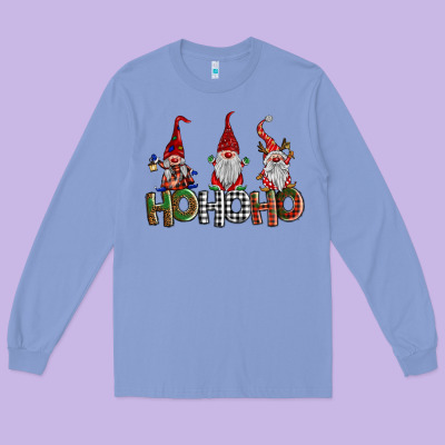 Ho Ho. Ho Gnomes Long Sleeve Tee Designed By Barkaloodesign