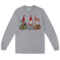 Heather Grey ho ho. ho gnomes Long Sleeve Tee - BarkalooDesign