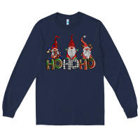 Navy ho ho. ho gnomes Long Sleeve Tee - BarkalooDesign