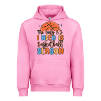 Fuchsia Pink the only b.s. i need is basketball season Urban Hoodie - MaliasSmallBusiness