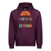 Mauve Wine the only b.s. i need is basketball season Urban Hoodie - MaliasSmallBusiness