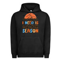 Pigment Black the only b.s. i need is basketball season Urban Hoodie - MaliasSmallBusiness